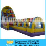 Wet inflatable rainbow water slide