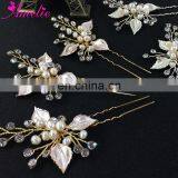 Amelie Handmade Wedding Hair Accessories Freshwater Pearl Bridal Hair Pins Bridesmaid Fashion Bobby Pins Favors thumbnail-3