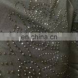 Black Lycra(Stretchable) + Velvet Diamond Stone Work Islamic Burqa / Casual Daily Wear Islamic Burkha thumbnail-3