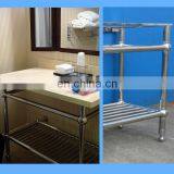 White Carrara Marble Top With Chrome Wash Stand thumbnail-1