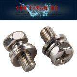 M3/M4 Screw Kit Screws Set Cross Recessed Hexagon Bolt With Indetation Single Coil Lock Washer Plain Washer Assemblies GB/T9074 thumbnail-2