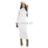 New Arrivals Women Turtleneck Long Sleeve Casual Dresses Ladies Fashion Pencil Casual Dresses Women Autumn Dresses thumbnail-5