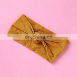 Baby Knot Soft Nylon Headband Girl Hairband Solid Color Kids Tulband Hair Accessories 27colors thumbnail-5
