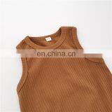 Organic Cotton Rib Summer Sleeveless Baby Romper thumbnail-4