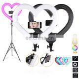 18 Inch RGB Color Heart-shaped Live Fill Light Anchor Anchor Beauty Face Net Red Artifact Beauty Light LED Photography Light thumbnail-1