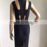 Summer Dress Wholesale 2015 New Fashion Elegant and Sey Women Black Strap Evening Party Bandage Dress Bandage Bodycon Women Wear thumbnail-3