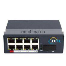 OEM Industrial Grade 10/100Mbps 1 Fiber Optical Port 8 RJ45 Port Fiber To Ethernet Converter thumbnail-1