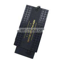 High-end Custom-made Hangtags for Clothing Own Logo Embossed Gold With Fashionable GirlsJeans Hang Tag