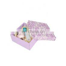Elegant Purple 350g Cardboard Paper Box Customized Logo Foldable Box for Birthday Gift Box thumbnail-1