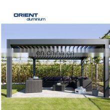 Factory Motor Outdoor Gazebo Modern Aluminium Louvre Roof Bioclimatic Pergola For Sunshade thumbnail-2