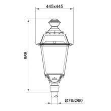 Square Garden Post Lights DLG-LED-051 thumbnail-2