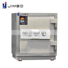JIMBO High Quality Booil Deposit Money Security Metal Fire Vault Double Key Safe Fireproof Safe Box for Home Hotel Office