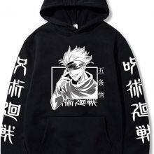 Cool Satoru Gojo Itadori Yuji Nobara Unisex Tops Harajuku Anime Unisex Hoodie Pullovers thumbnail-1
