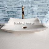 Best Sale Natural Beige Marble Bathroom Wash Basin thumbnail-2