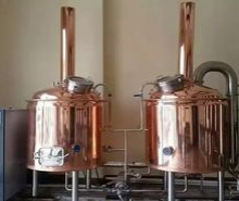 PLC Control Copper Beer Small Home Brewing Systems , Mini Beer Brewery Equipment thumbnail-4