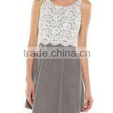 2015 China Manufacturer Customized the Latest Design A-line Lace Knit Women Dress thumbnail-2