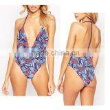 Best Seller Sexy Hot Cross Straps Halter Bikini Set Sexi Biniki Beachwear Wholesale thumbnail-4