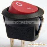 Mini Round Red Button Rocker Switch Withlight ON-OFF 2pins Dia 16.4mm 3A 250V thumbnail-2