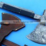 Custom Handmade Damascus Axe Fulfilling Several Functions- Axe Knife Saw Hammer / Camping / Hunting thumbnail-3
