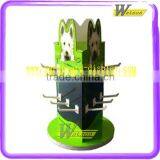 Gloves Retail Promotional Peg Hooks Floor Cardboard Hanging Display Rack