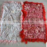 Patch Work Mongolian Sheep Fur Plate thumbnail-1