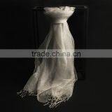 Custom Design Fashionable Metal Style Double-layer Organza Fabric Colorful Silk Scarf ,silk Shawl Women Made in China Wholesale Supplier's Choice thumbnail-6