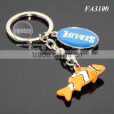 3D Mini Clownfish Shaped Customized Printing Logo Color Painting Metal Fish Keychain thumbnail-6
