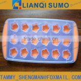 LFGB/FDA Food Grade Plastic Ice Cube Tray Mould With Double Color Heart Shape thumbnail-2