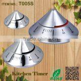 Mechanical Kitchen Stainless Steel Cone Shape Timer