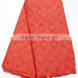 Latest Lace 2015 Embroidered Cotton Voile Fabric Royal Blue Swiss Cotton Lace Fabric thumbnail-4