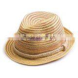 Fedora Straw Caps With Braided Rope Casual Style Striped Hats thumbnail-1