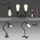 Water Pipe Table Lamp With Adison Bulb for Home and Decoration