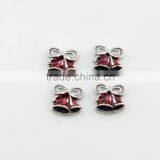 2015 Fashion Red Enamel Christmas Bell Floating Lockets Charms Wholesale thumbnail-1