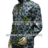 Men's Bonded Printed Jersey\ Fleece Hooded Jacket (51-2688)