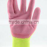 10g High Quality Pink Latex Foaming Coated Gloves thumbnail-4
