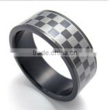 fashion Lattice style 316L S.Steel rings jewelry