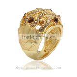 Kingman Fancy Color Crystal Beads O Ring New Engagement Wedding Ring thumbnail-1