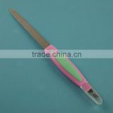 ZJCS-003 16CM Plastic rubber hanlde double ended with cuticle trimmer nail file display
