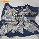 Christmas Custom Made Printed Twill Silk Scarf, Designer Brand Twill Silk Scarf thumbnail-1