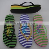 663 LOULUEN Cheap Wholesale Women EVA Slippers Ladies High Heel Flip Flops