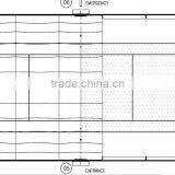 PVC Tensile Fabric Architecture Membrane Structure With T-UV Zero for Turnkey Tennis Court Coverings and Ground thumbnail-6