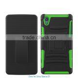 New Products 2016 3 in 1 PC Silicone Belt Clip Hard Case Cover for Sony Xperia z5 Wholesale
