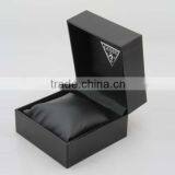 Fancy Black Paper Packing Watch Boxes With Silver Logo