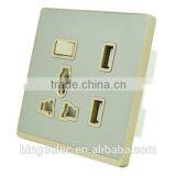 UK Standard Combination 13a Switch Socket With Double USB Socket thumbnail-2