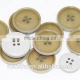 4 Holes Fancy DTM and Bottom, Side Painted Natural Corozo Nut Buttons thumbnail-3