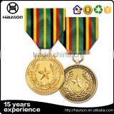 Hot Sale Custom Polished Casting Laser Engraving Iron Brass Zinc Alloy Antique Gold Bronze Plated Pin Style Medal With Ribbon thumbnail-1