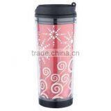 Office Mug,16OZ Female Plastic Office Cup Advertising Cup ad Vacuum Flask 480ml Auto Mug thumbnail-1