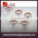 Wholesale Clear Flip Lid Food Storage Jar With Swing Top thumbnail-5