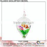 Decorative Hanging Glass Goldfish Bowl YGF1206B thumbnail-1