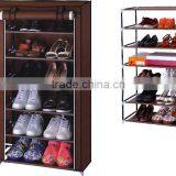 Store More Modern Double Door 6 Tiers Shoe Rack With Dustproof Cover thumbnail-2